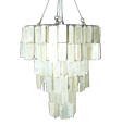rectangle white capiz chandelier