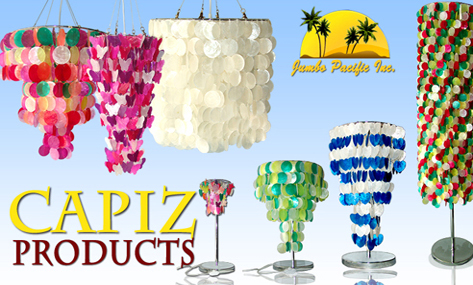 Raw shell of capiz lightings that suits your room as decrations in night.