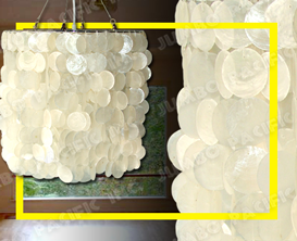 Natural White Capiz Chandelier