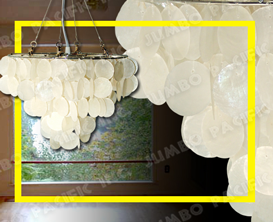 Natural white Capiz Chips design for capiz chandelier