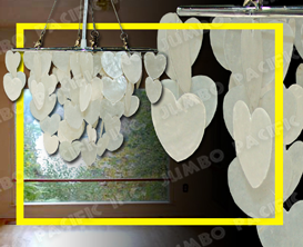 Natural Capiz chips design for capiz chandelier