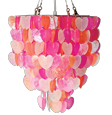 colorful capiz chandelier
