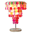 colored capiz 3 layer lamp shade