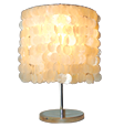 natural white capiz lamps