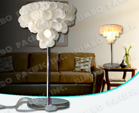 Natural White Color Capiz design for table lamp shade